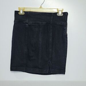 SO Good For Life Black Denim Size 7/28 W Mini Skirt